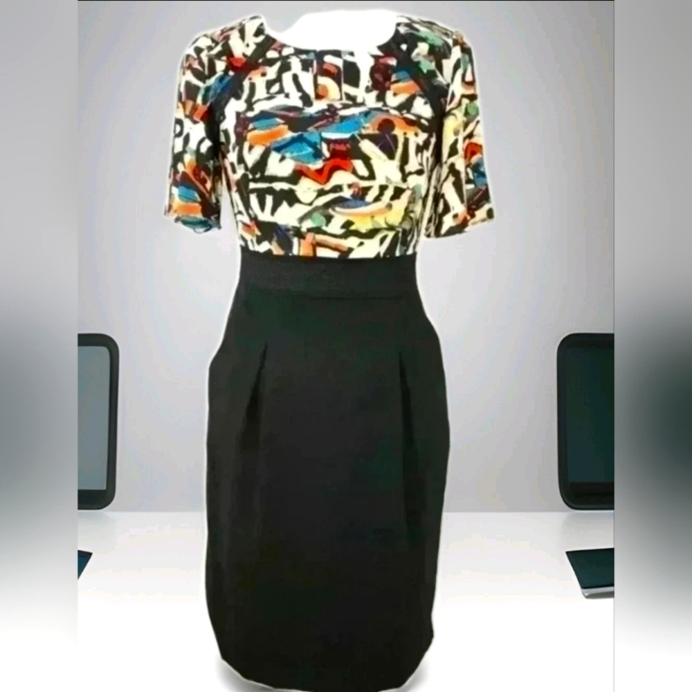 834. Tahari Arthur S. Levine Career Shift Dress in a vibrant color, size 2 (G2)